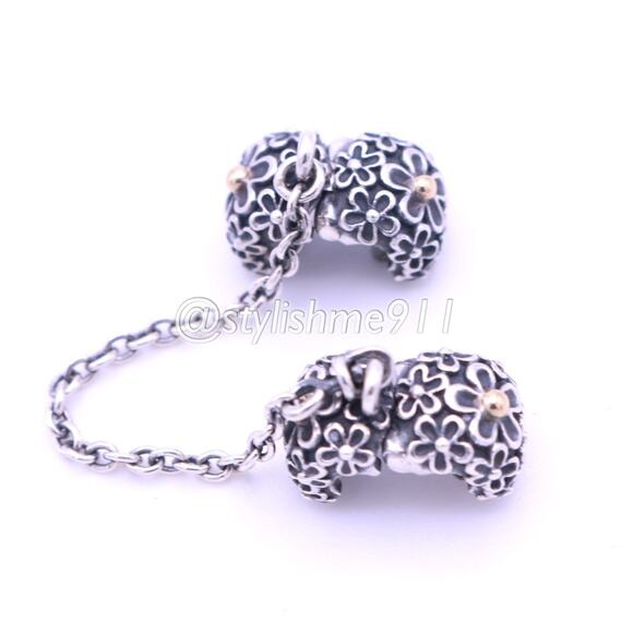 Authentic PANDORA Bouquet Clip Safety Chain - Picture 6 of 12